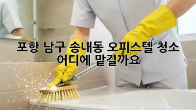 포항 남구 송내동 오피스텔 청소, 어디에 맡길까요?